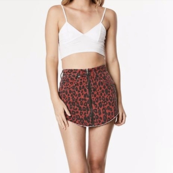 Carmar Beatrice Leopard Print Denim Skirt - Picture 10 of 11